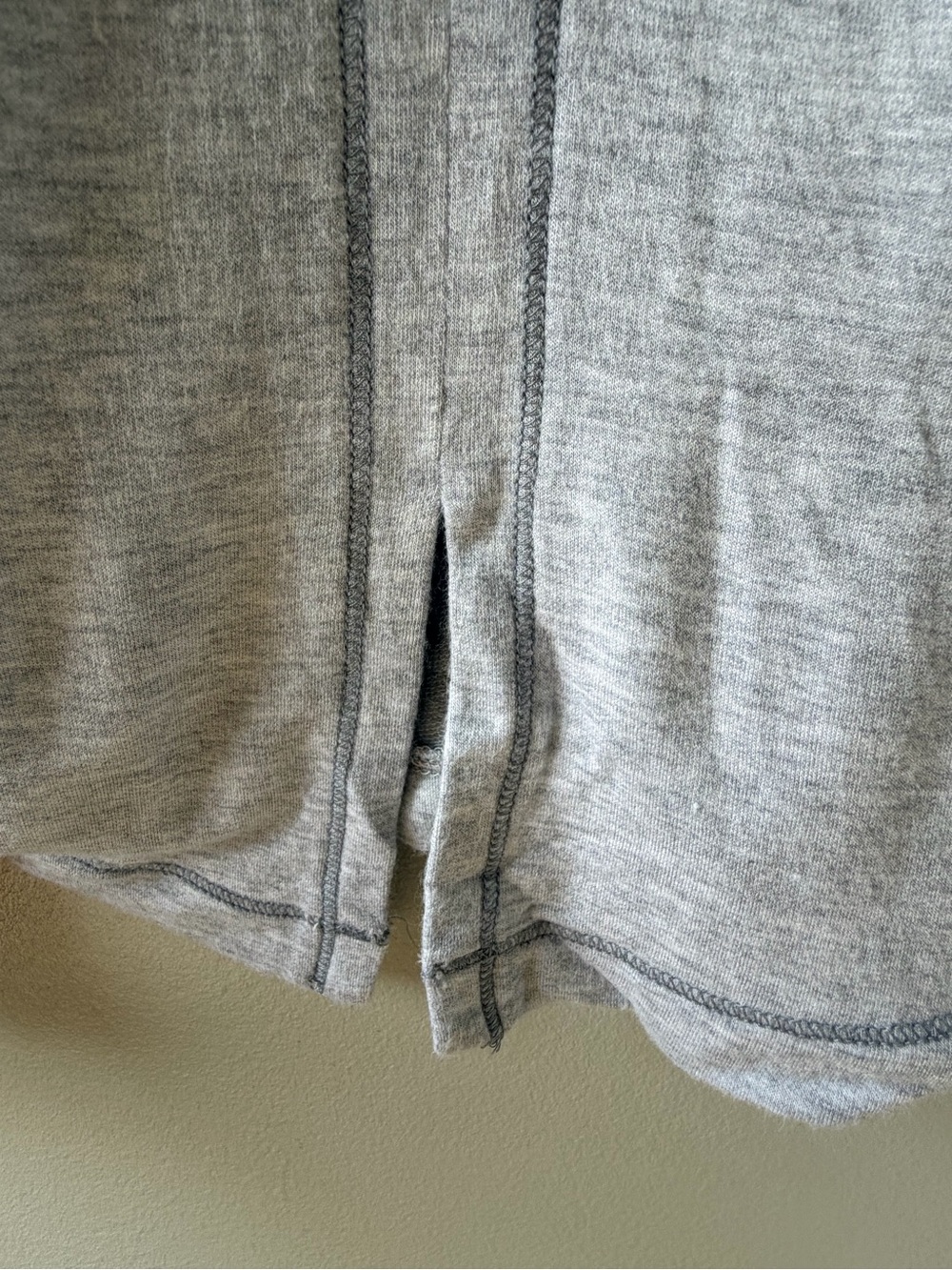 Lou & Grey Gray Tee | Raglan Short Sleeve | Soft Knit | Side Slit Hem | Size S - Picture 8 of 9